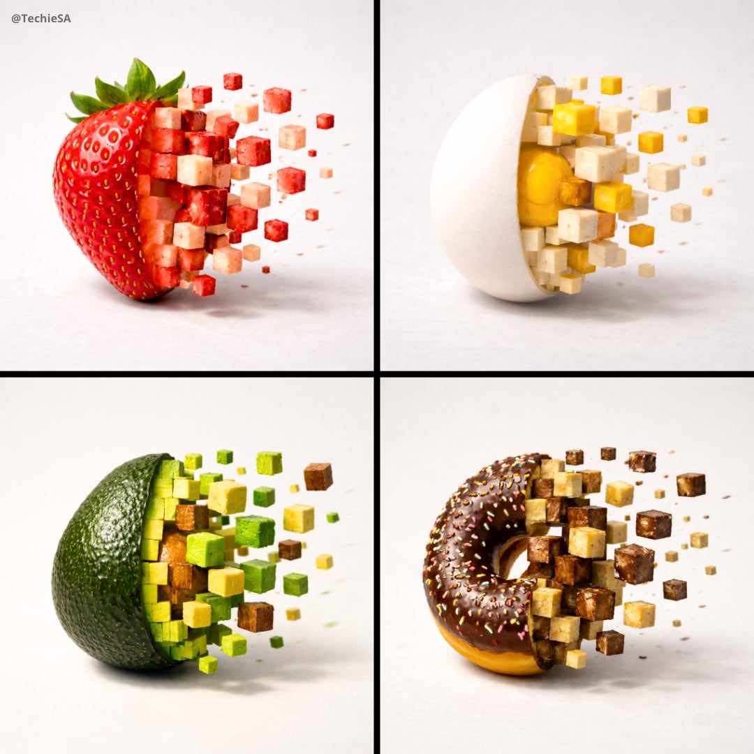 Abstract Food Pixel Art Photography · TechieSA