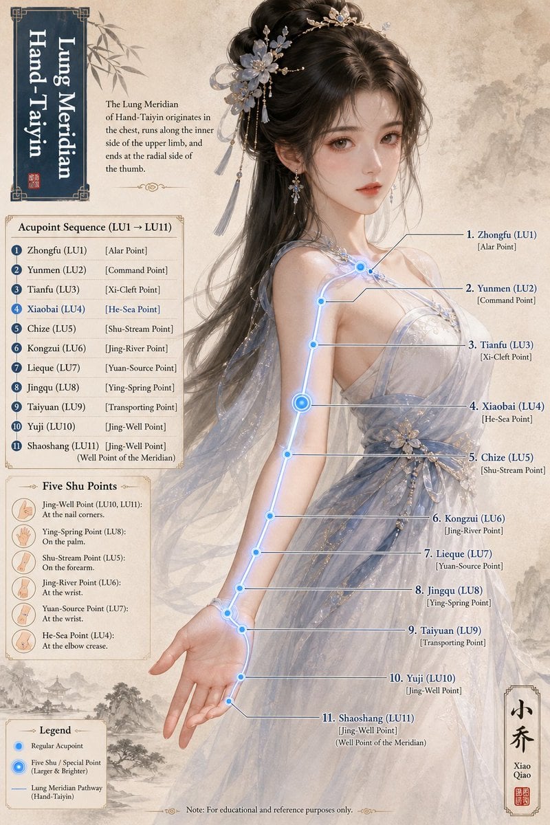 Acupoint Meridian Infographic Template · Rossy