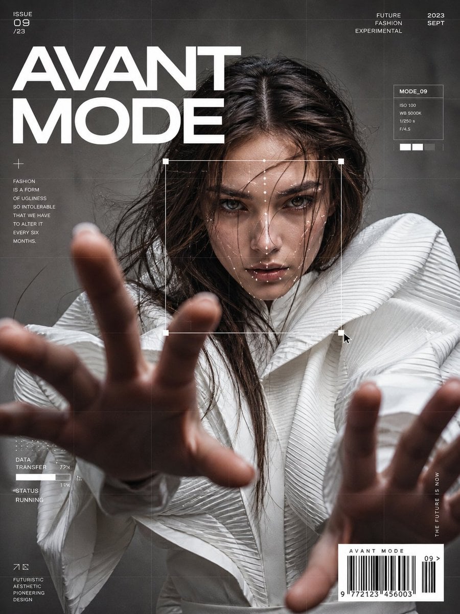 AI Fashion Editorial Portrait Template · Eesha