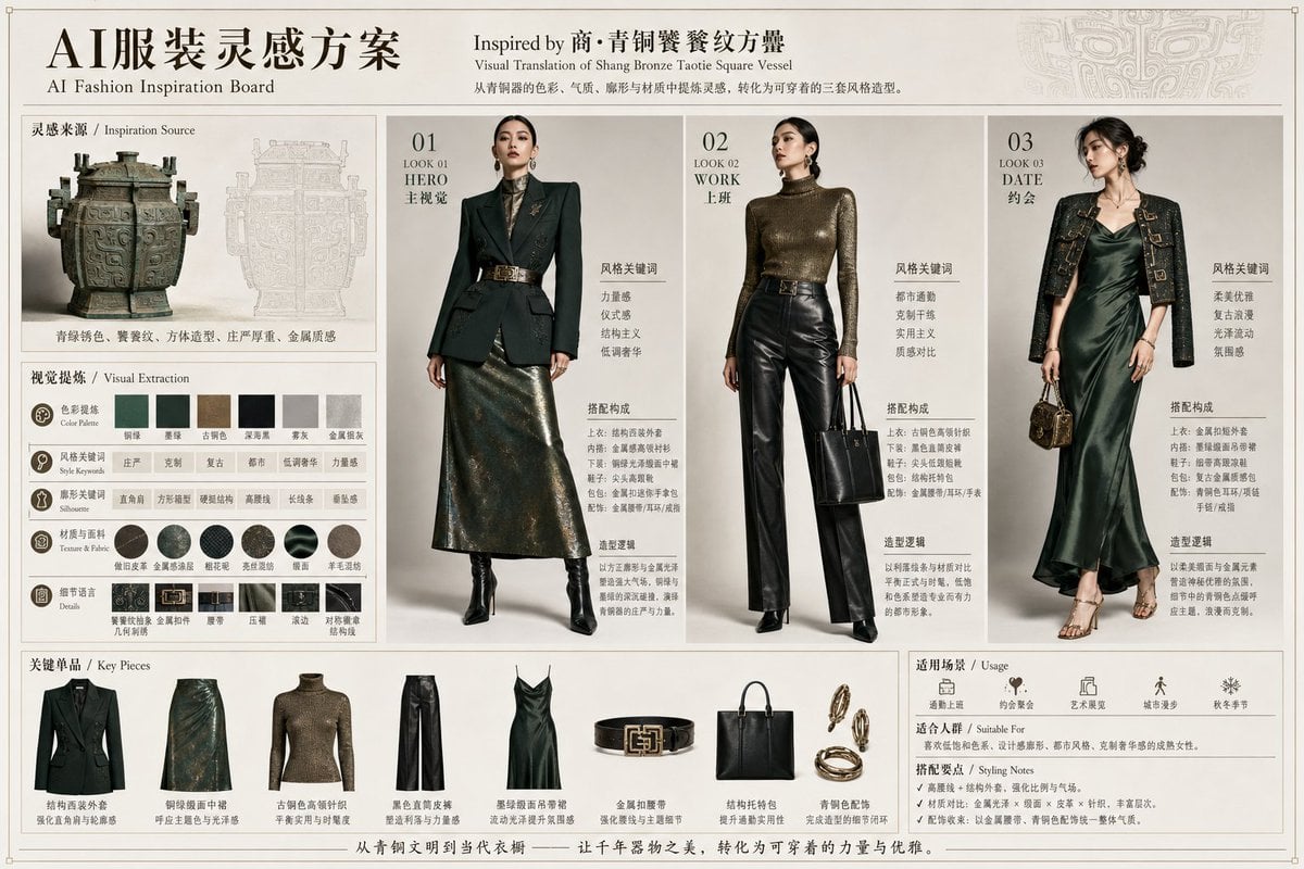 AI Fashion Inspiration Board Template · Larus Canus