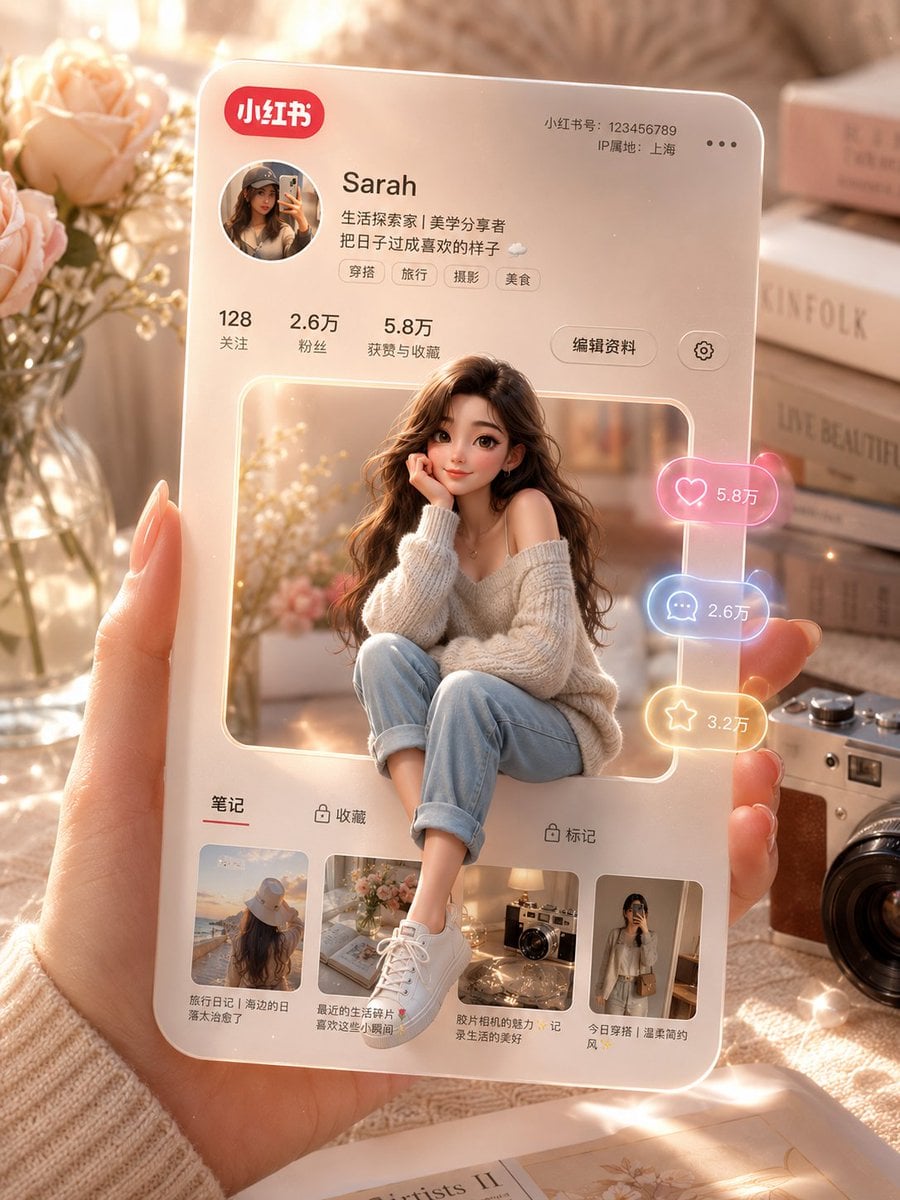 AI Prompt: Influencer Profile Card · Mr Gafish
