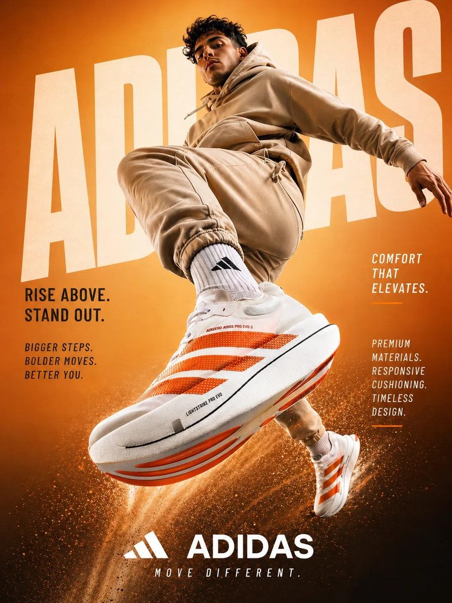 Athletic Model Sportswear Ad Template · Taaruk