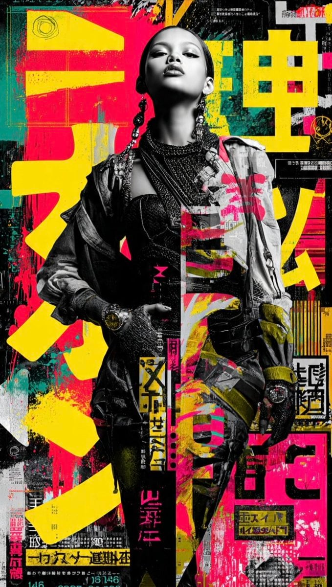 Avant-Garde Fashion Collage Cyberpunk Streetwear · Minahil
