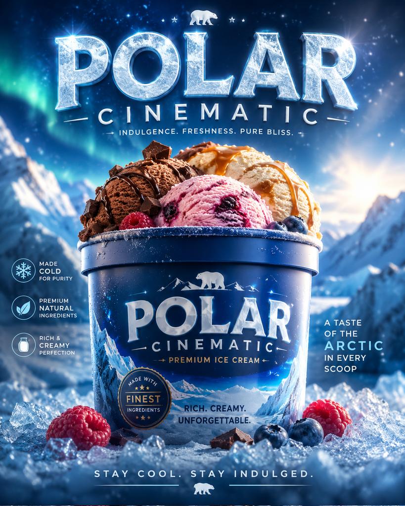 Cinematic Ice Cream Ad Template · Zyrella