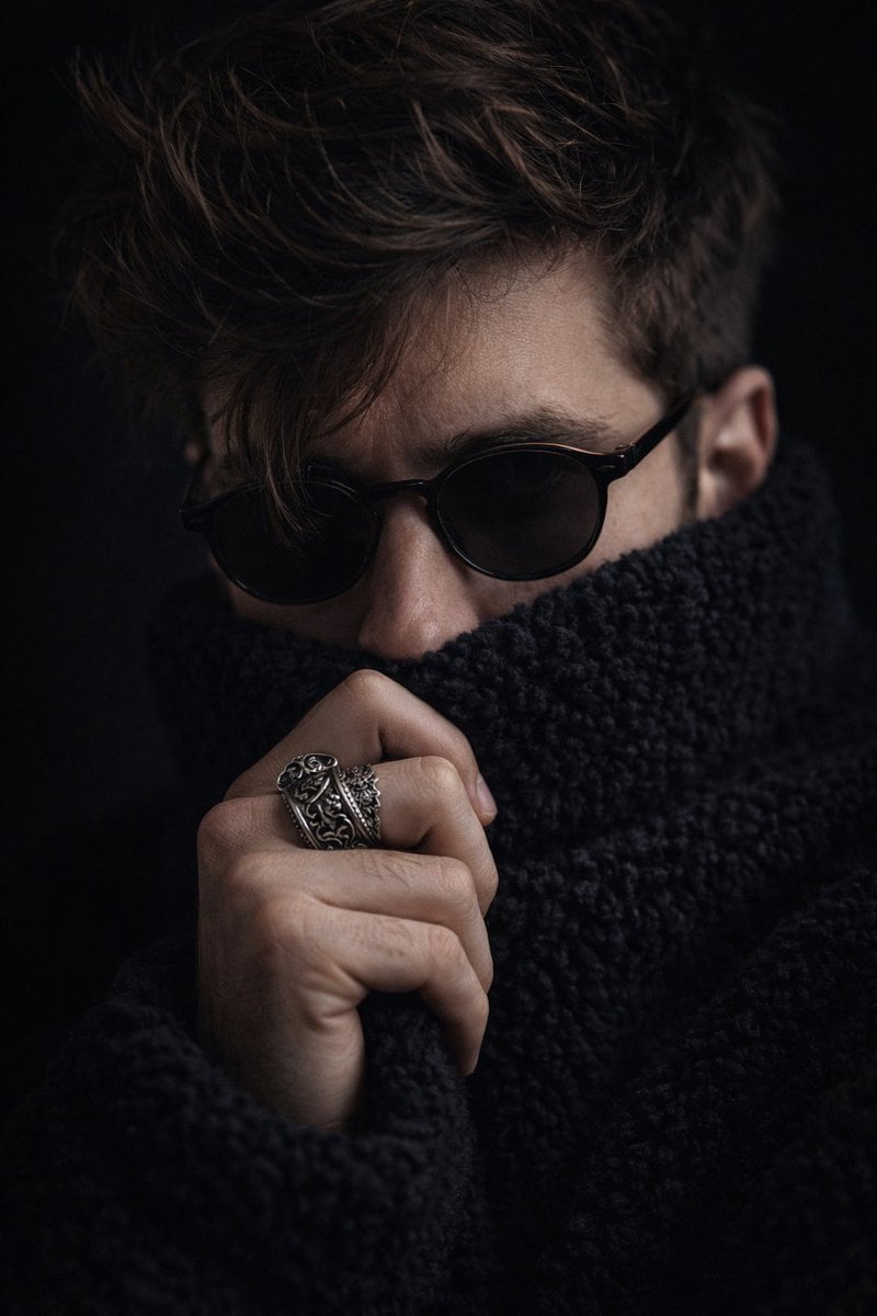 Cinematic Portrait Teddy Fleece Sunglasses · Duet | AI