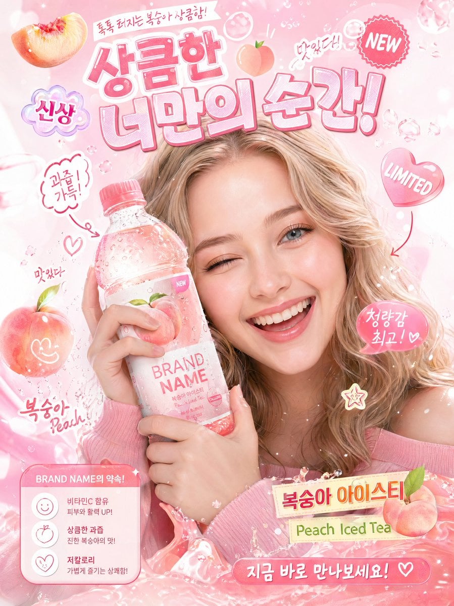 Cute Korean Drink Poster AI Prompt · Sharon Riley