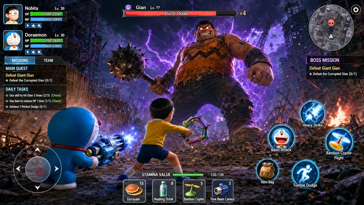 Doraemon RPG Battle Screenshot Mobile Game · TechieSA