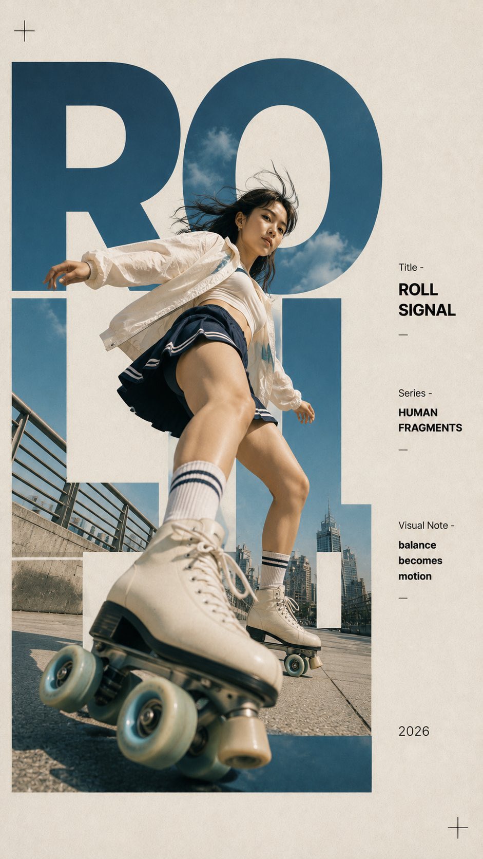 Editorial Typography Human Fragments Poster · Sairah