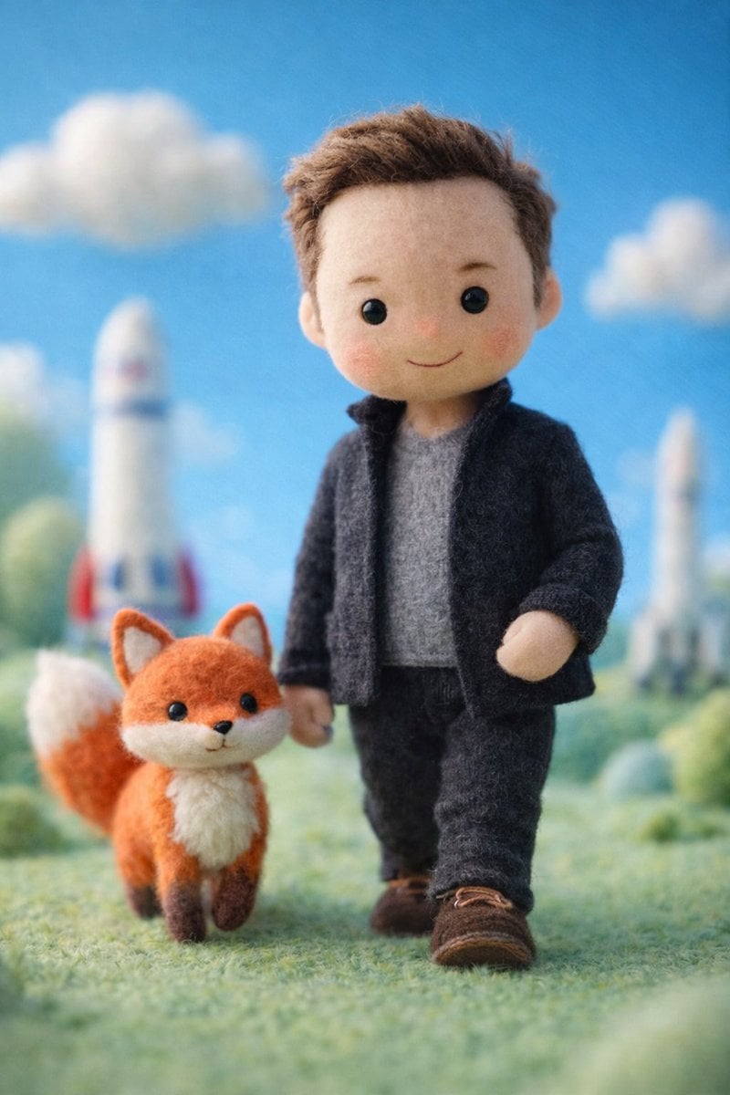 Felt Celebrity Doll Stop Motion Art · Duet | AI