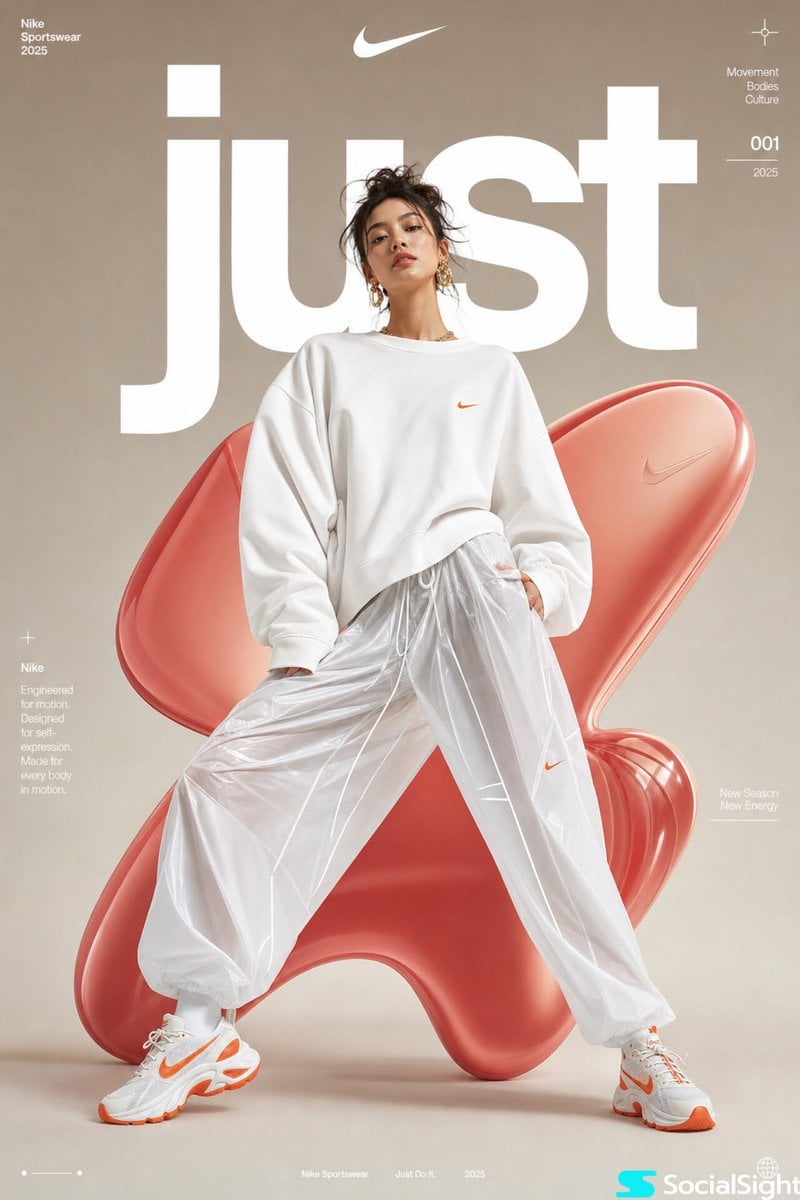 Futuristic Sportswear Fashion Editorial Poster · Aijaz