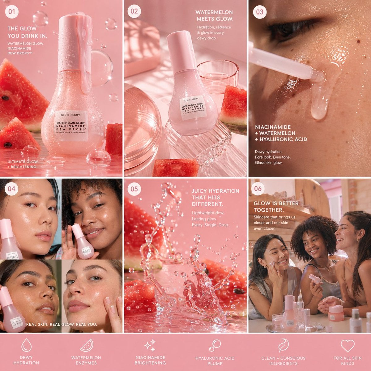 Glow Recipe Dew Drops AI Beauty Campaign · Kanishkha AI | Creative AI Director