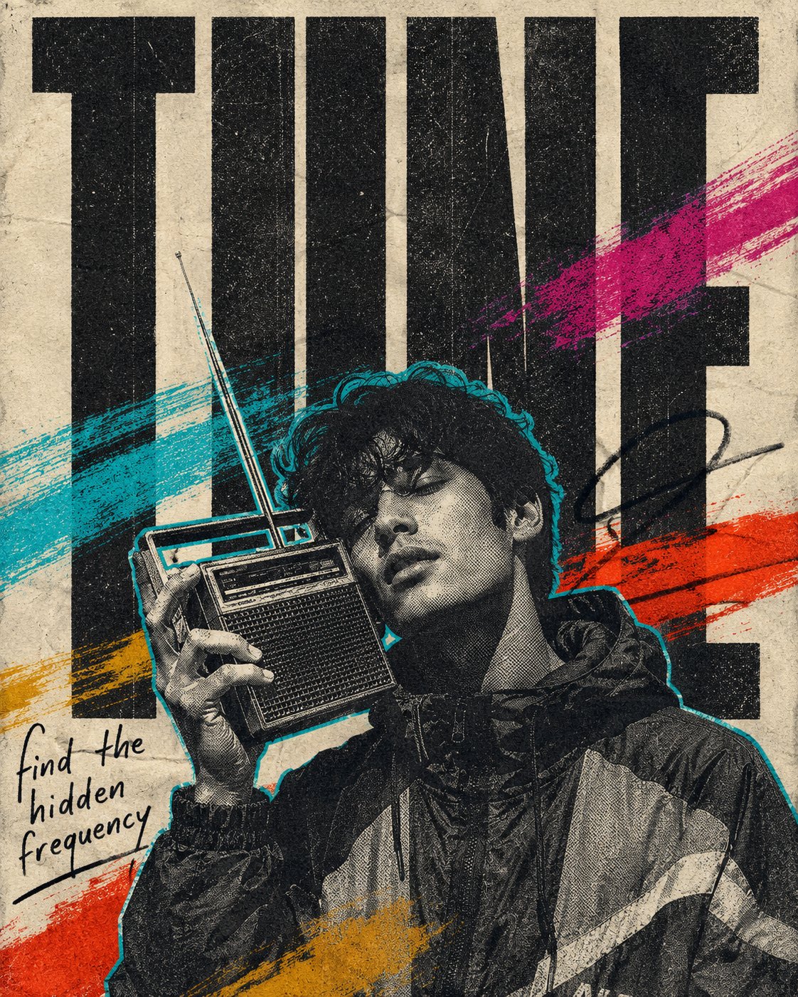 Gritty Vintage Music Zine Poster · Eesha