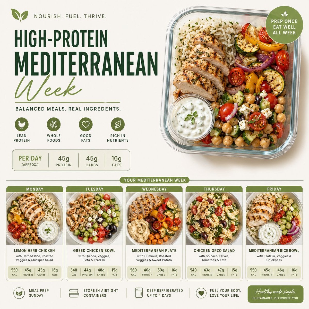 Healthy Meal Prep Poster Template · Dheepan Ratnam