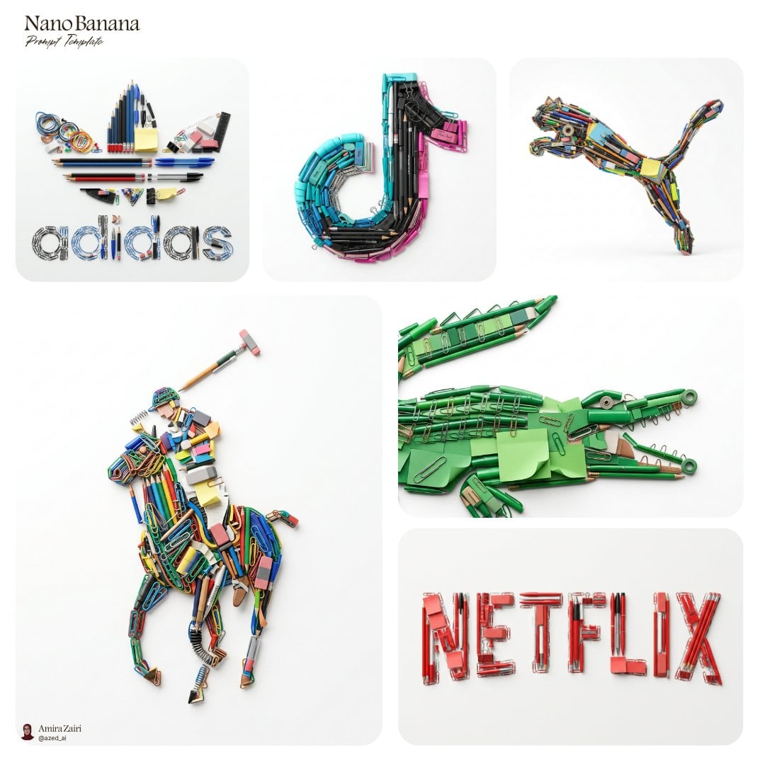 Hyperrealistic Stationery Logo 3D Render · Amira Zairi