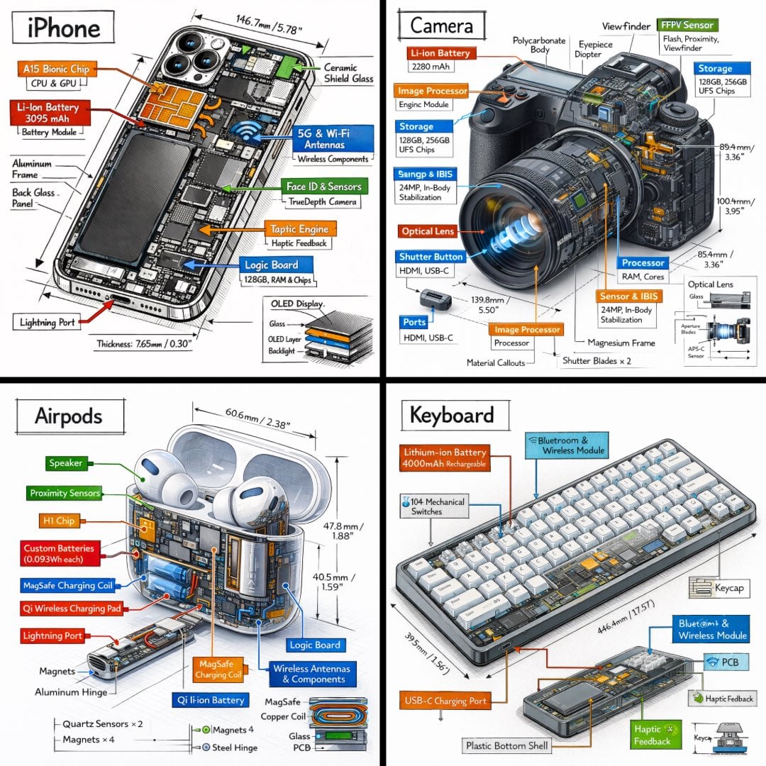 Isometric Technical Infographic Template · TechieSA