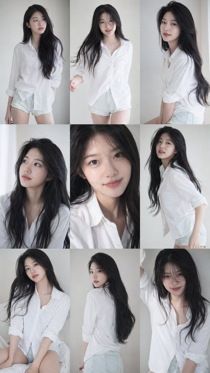 Korean Idol Portrait Grid Template · BubbleBrain