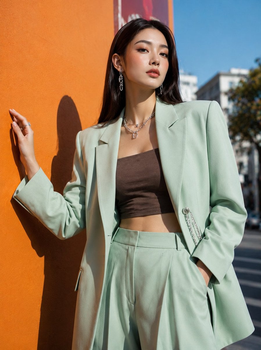 Korean Street Fashion Editorial Portrait · Zephyra Leigh