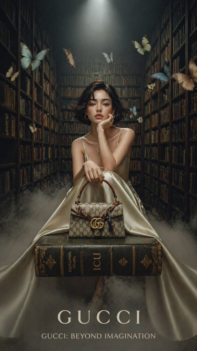 Luxury Fashion Editorial Library Butterflies · Noor 🌸