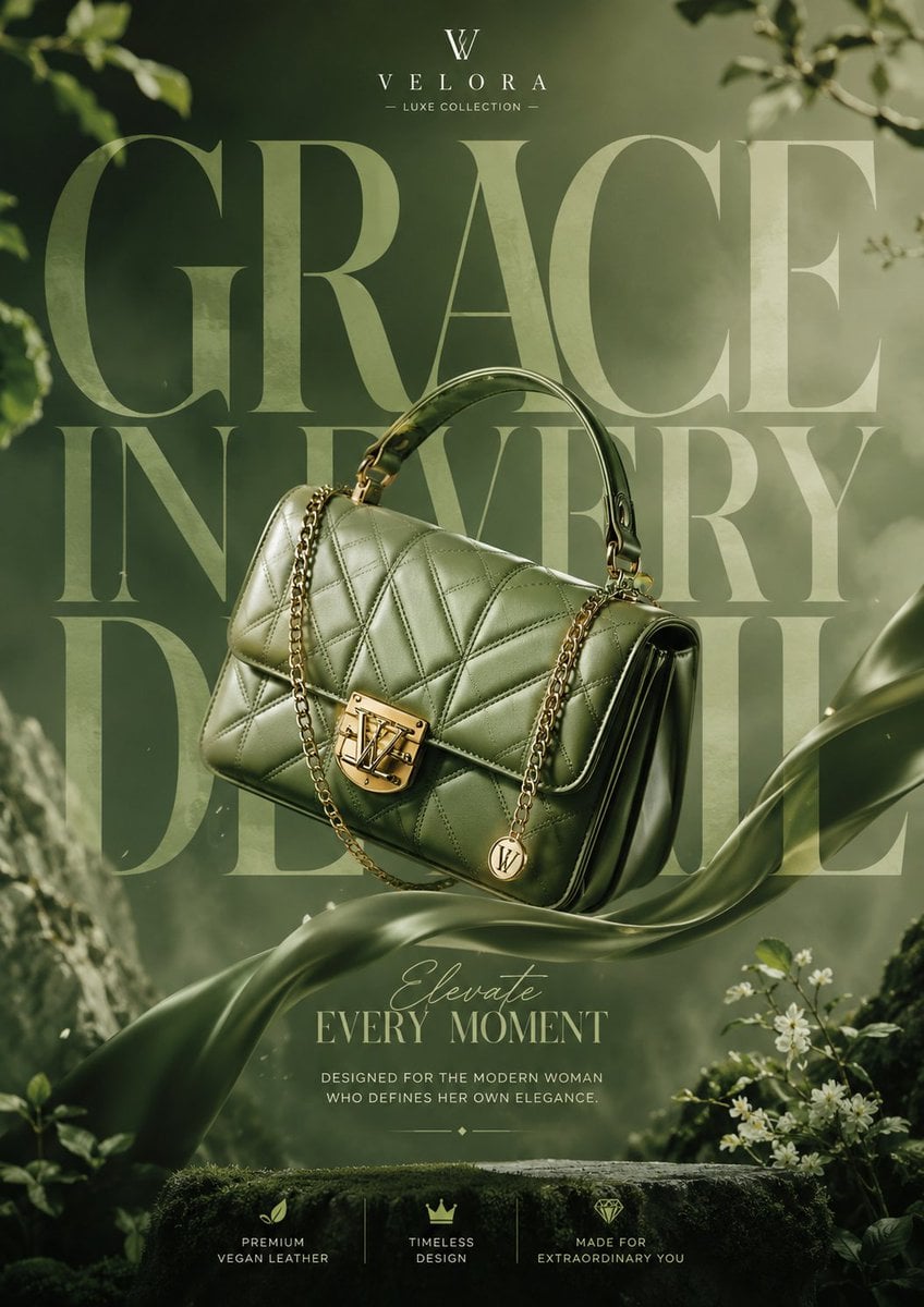 Luxury Handbag Ad Template · Ozair AI