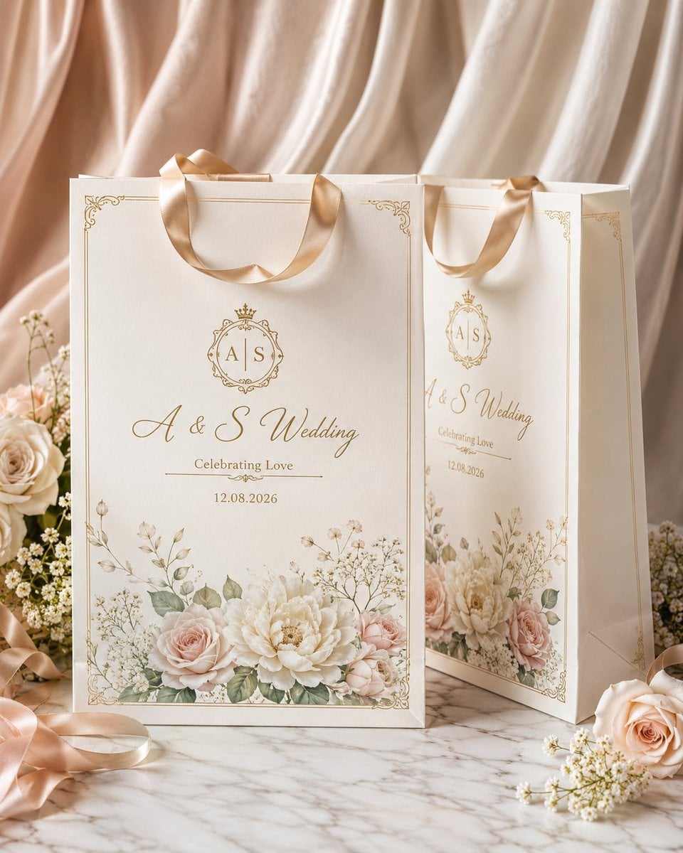 Luxury Wedding Gift Bag Mockup Template · Abkr Sadiq