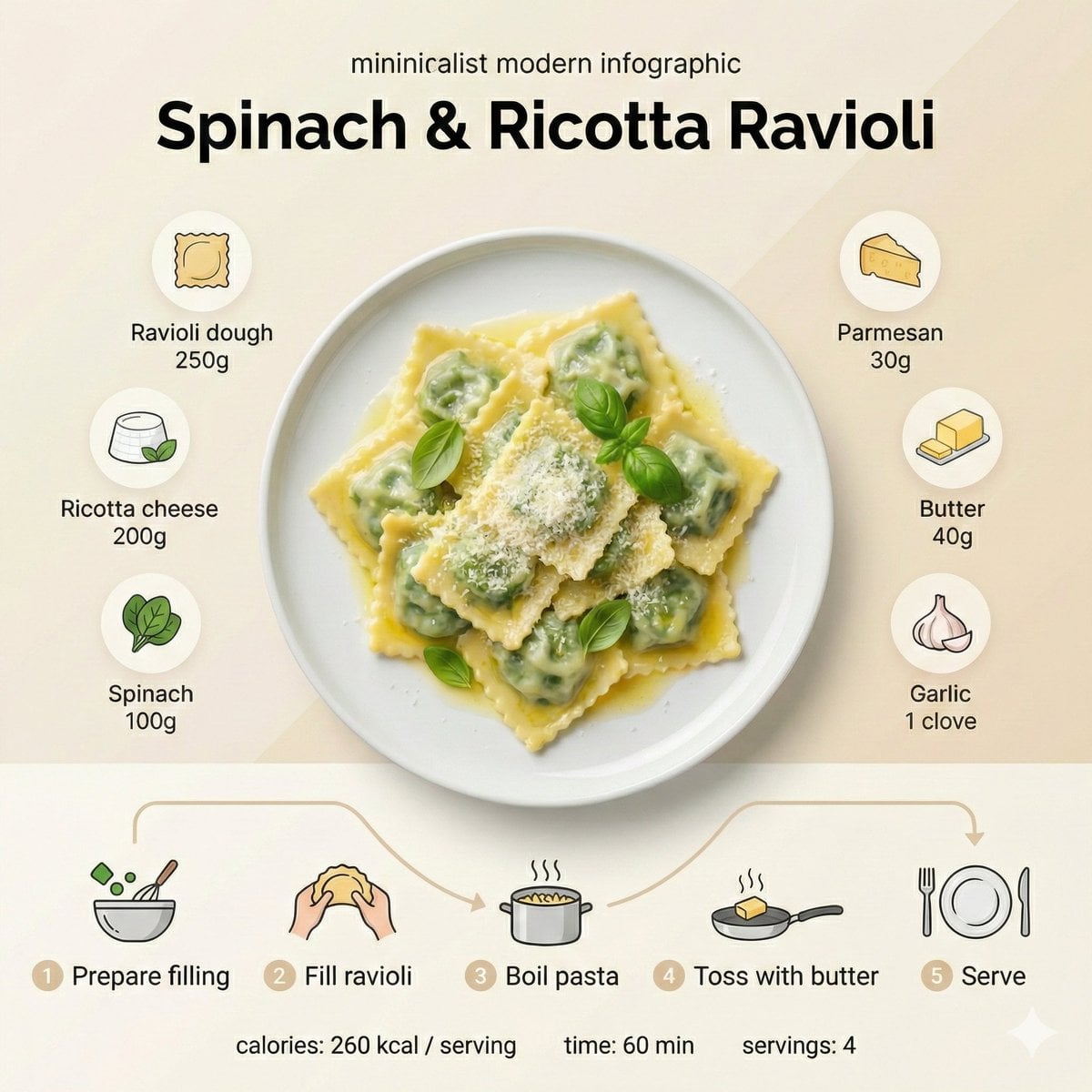 Minimalist Recipe Infographic Template · Johnn