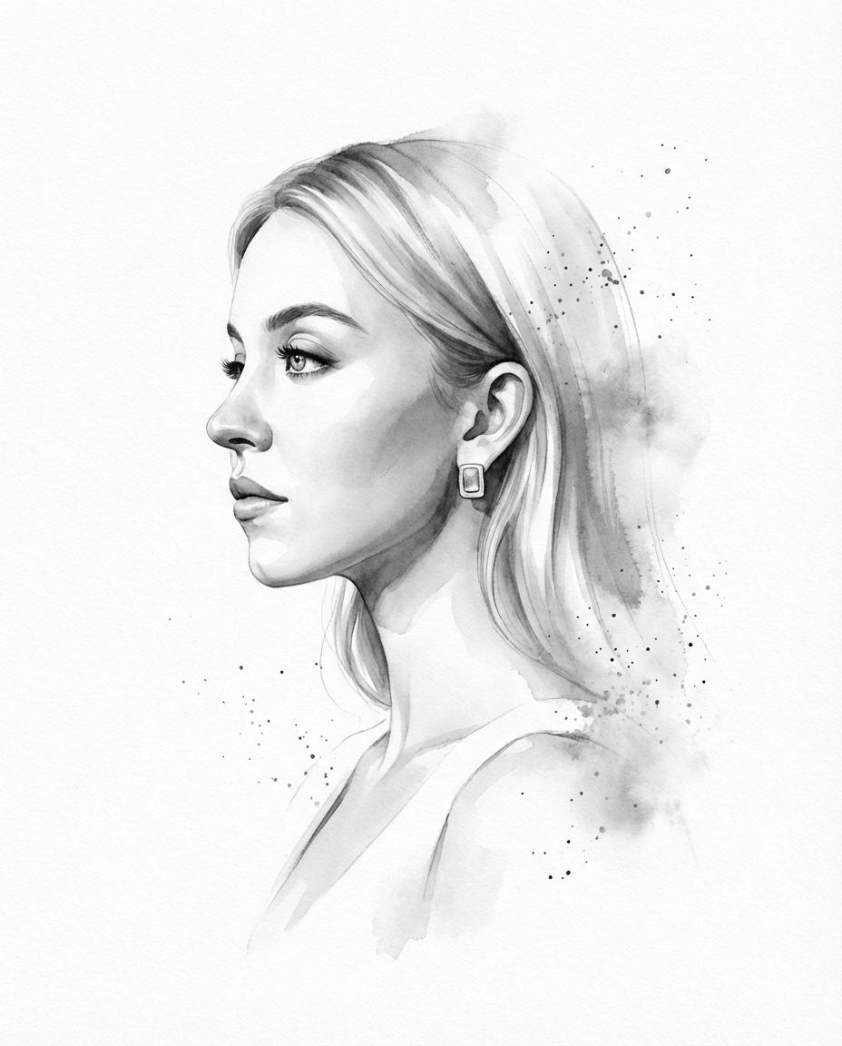 Monochromatic Ink Portrait Template · simeon-sanai