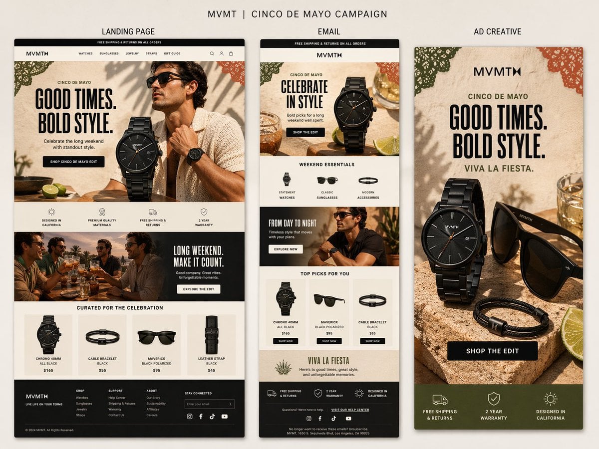 MVMT Cinco de Mayo Campaign Board · Chase Dimond | Email Marketing Nerd 📧