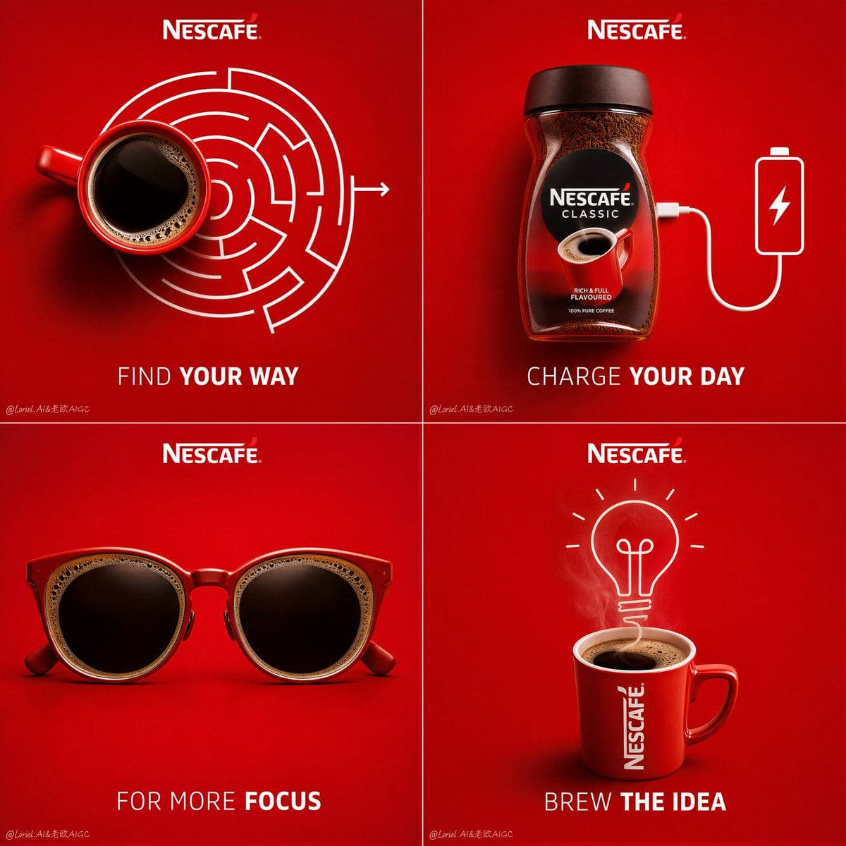 Nescafé Minimalist Coffee Ad Campaign · Loriel.AI