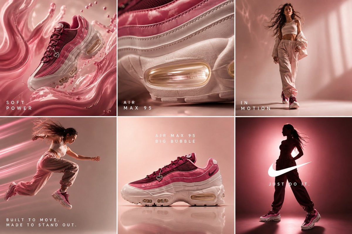Nike Air Max 95 Luxury Campaign Template · Kanishkha AI