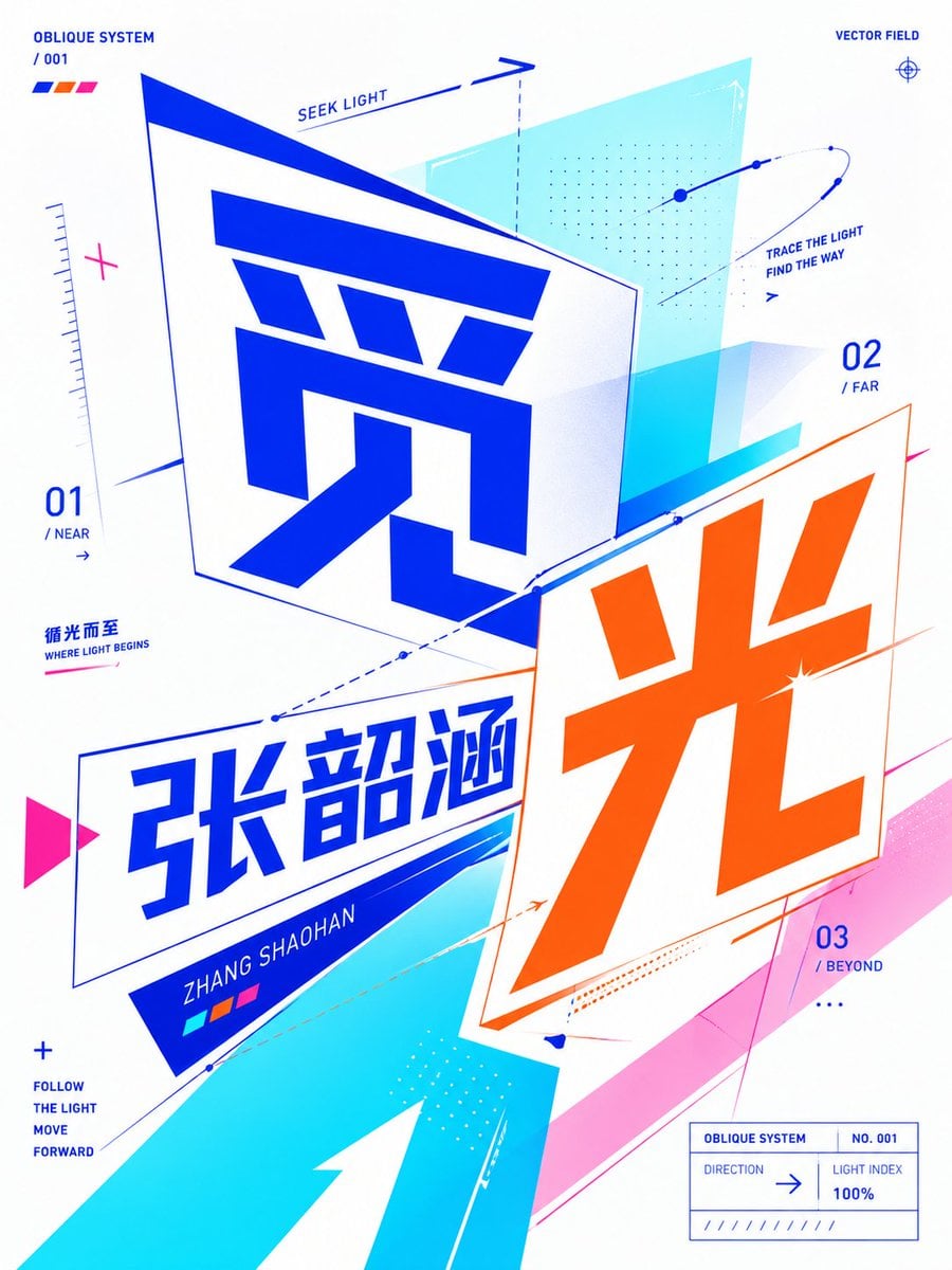 Oblique Perspective Typographic Poster Design · Larus Canus