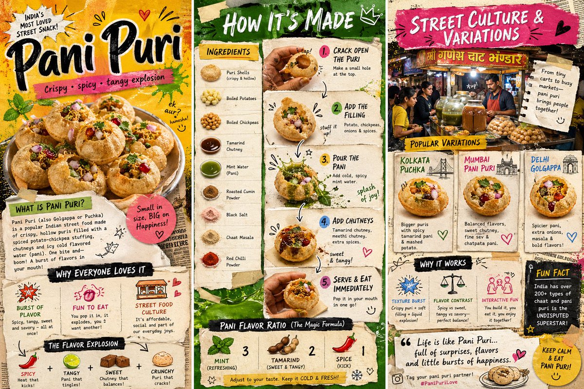 Pani Puri Zine Infographic Template · Mr Das