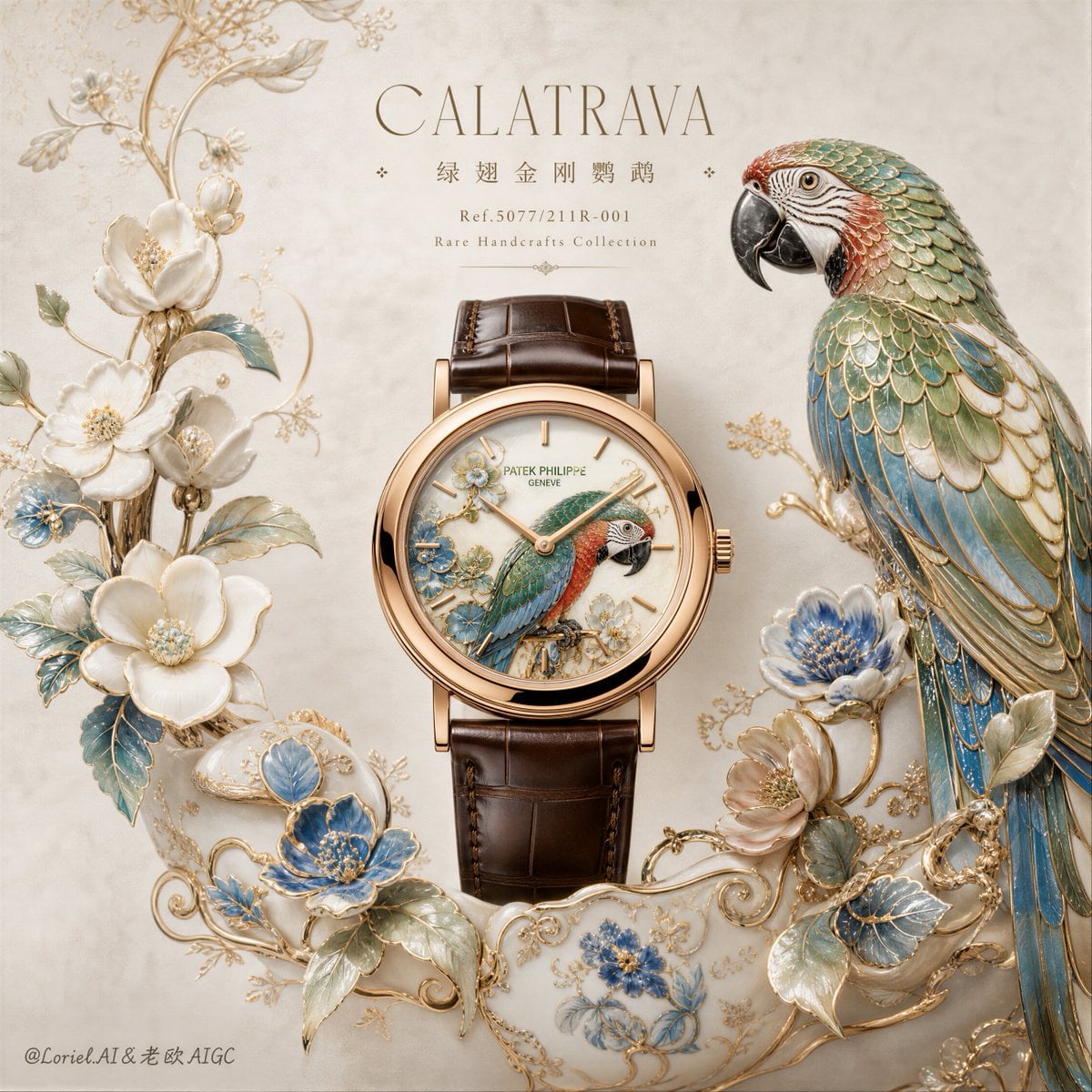 Patek Philippe Calatrava Porcelain Aviary Poster · Loriel.AI
