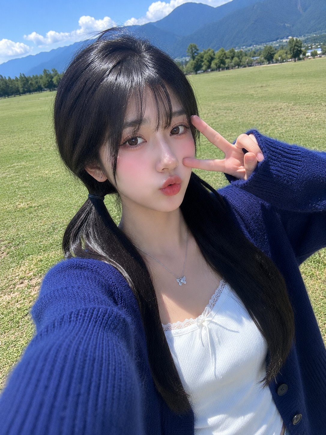 Realistic Japanese Woman Selfie Template · 𝗦𝗮𝗻𝗶𝗮