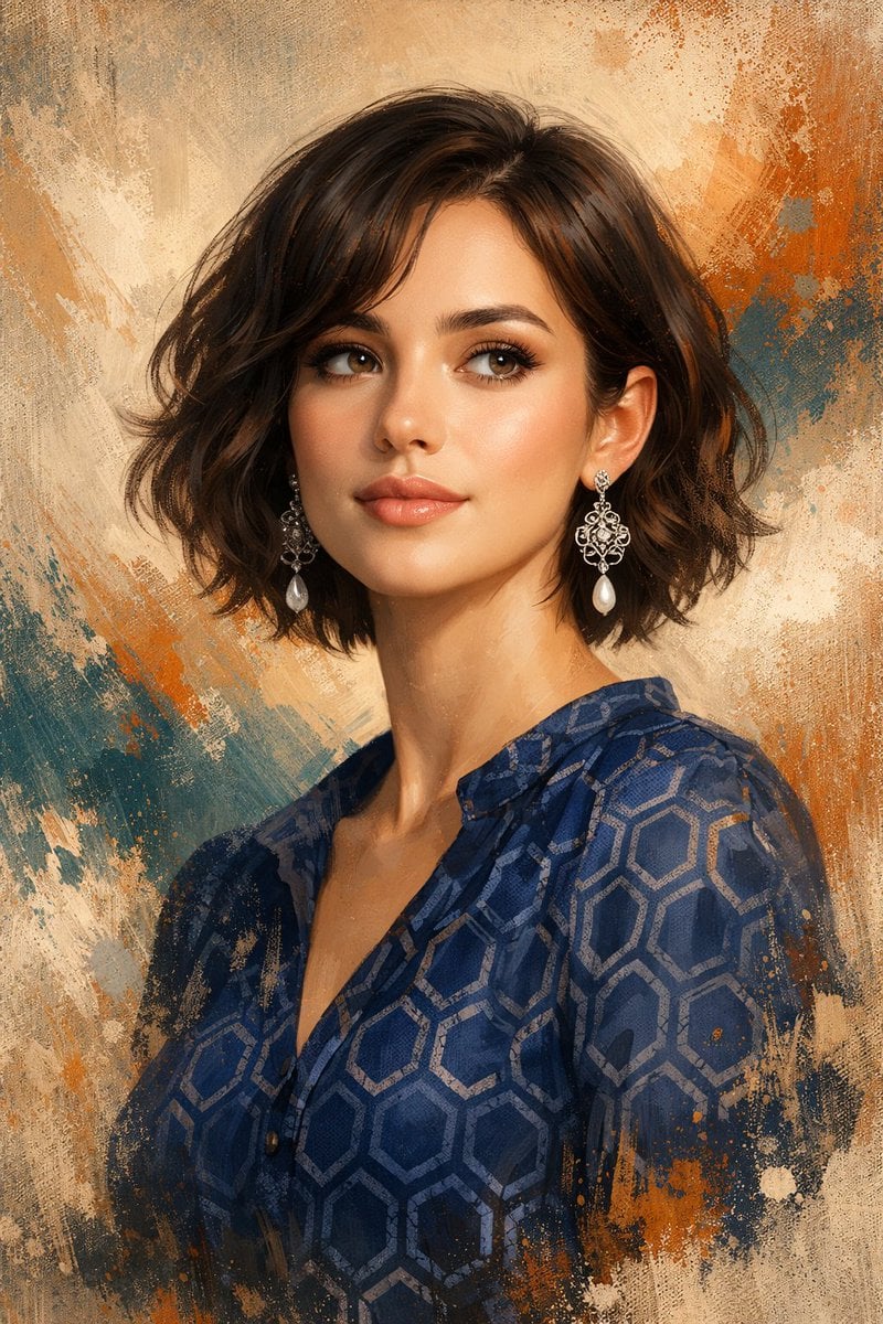 Semi-Realistic Woman Portrait Digital Art · simeon-sanai