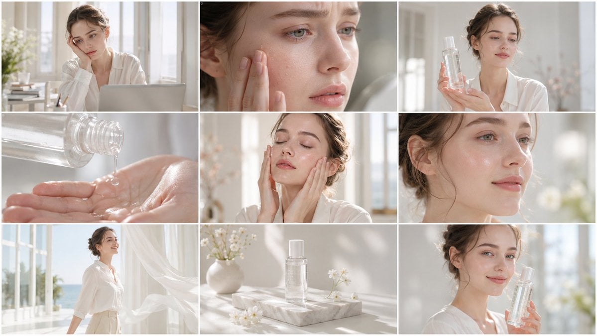 Skincare Commercial Storyboard Template · Eesha