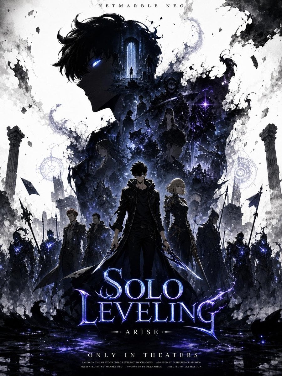 Solo Leveling Sung Jin-Woo Poster Template · Anissa
