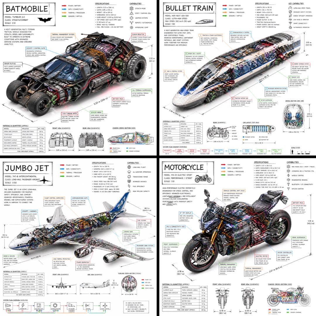 Technical Vehicle Infographic Template · TechieSA